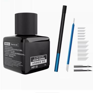 Imagem de MP-10~MP-29 40 g Tinta de revestimento à base de água para painel de tinta de construção de modelos, cor de destaque de linha (Hobby Tools) (MP-13 + MP-01B +MP-02B)