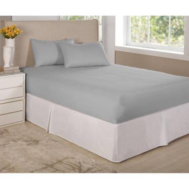 Imagem de Jogo De Lençol Cama Casal Queen 3 Pç Algodão Percal 150 Fios