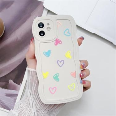 Imagem de Capa de celular Soft Lines Love Heart para iPhone 11 13 12 14 16 15 Pro Max XR XS X 6 7 8 Plus, capa de silicone branca GP12, para iPhone 12 Pro