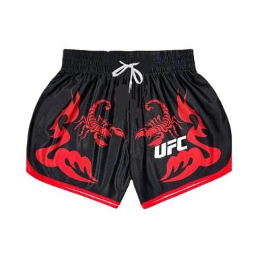 Imagem de Shorts De Treinamento UFC Unissex Respirável E De Secagem Rápida Impre