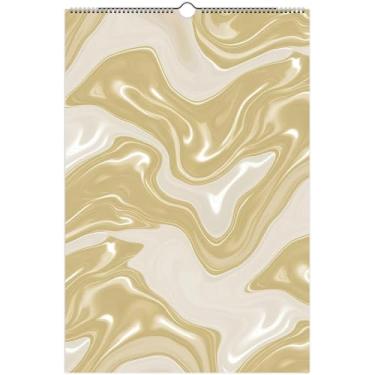 Imagem de Calendários de parede verticais 2026 com redemoinhos multicoloridos líquidos 28 x 42 cm