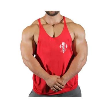 Imagem de Camiseta Regata De Algodão Masculina Para Fitness Verão Musculação Aca