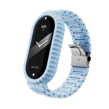 Imagem de GANYUU Pulseira de plástico transparente para Xiaomi Mi Band 8 Sport PC Pulseira de substituição para acessórios de smartwatch MiBand 8, For Miband 8, Ágata