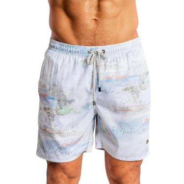 Imagem de Short Sergio K Masculino D'Água Beachwear Monte Carlo Branco-Masculino