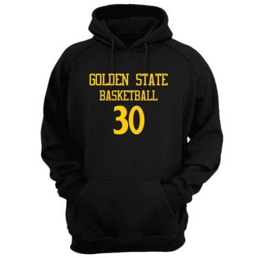 Imagem de Blusa Moletom Capuz Basquete Golden State Basketball núm 30 - Loja Cli