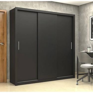 Imagem de Guarda Roupa Clarice 3 Pts Preto - Carioca Móveis