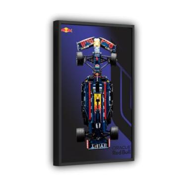 Imagem de Quadro Moldura Expositor para Carro F1 RedBull RB20, Tamanho 50x80cm, Impressão UV no Acrílico, Incluso 2 Ganchos, Moldura Preta (C)