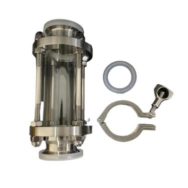 Imagem de Dioptria de vidro de visão de fluxo de 51 mm Tri Clamp para produto diário de fermentação caseira virola de aço inoxidável 304 OD 64 mm WWECCQIJ