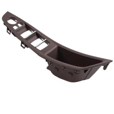 Imagem de Lhd rhd substituição interior maçaneta da porta interna unidade principal puxar guarnição capa Compatível com bmw série 5 (f10/f11) 520i, 523i, 525i(RHD Mocha)