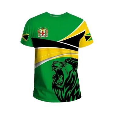 Imagem de Camisa De Futebol 3D Com a Bandeira Da Jamaica Para Homens, Uniforme D