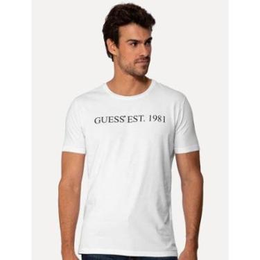 Imagem de Camiseta Guess Masculina Est 1981 Relevo Branca-Masculino
