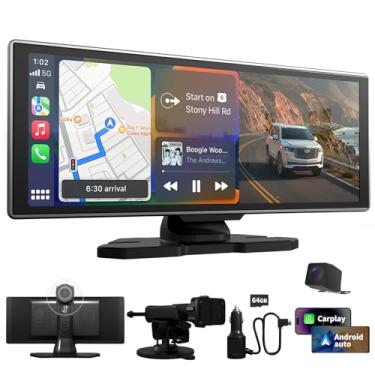 Imagem de Tela sem fio CarPlay e Android Auto, tela sensível ao toque de 11,26 polegadas com tela HD 2,5D 1920 x 720, DVR integrado, fácil instalação para qualquer veículo