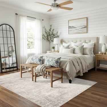 Imagem de Tapetes para sala de estar de 10 x 15 cm: tapete pequeno lavável abstrato antiderrapante para cozinha, quarto, tapete para quarto de crianças, escritório, resistente a manchas, tapete de pelo baixo