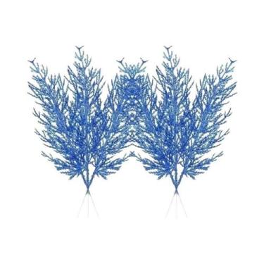 Imagem de Galhos De Pinheiro Com Glitter Dourado, Plantas Artificiais, 5/10 Peça