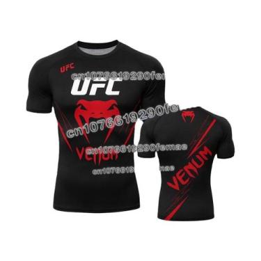 Imagem de Camiseta Masculina Com Estampa 3D UFC, Manga Curta, Gola Redonda, Roup