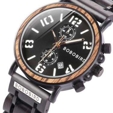 Imagem de Relógio Masculino De Madeira Bobo Bird Ws263 À Prova D'Água W-S26-4
