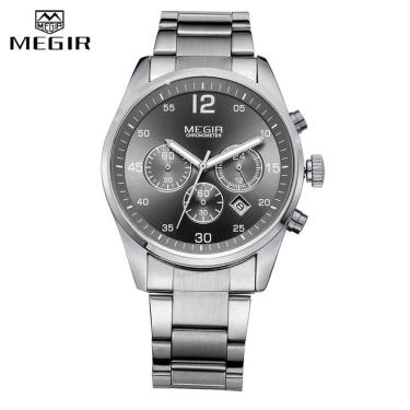 Imagem de Relógio Masculino Megir 2010 à Prova D'água Cinza