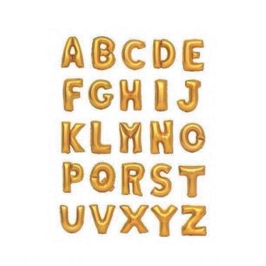 Imagem de Balão Metalizado De Letra Dourada - 1 Metro Modelo H