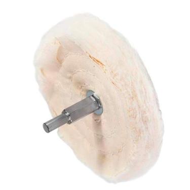 Imagem de Roda Para Polimento 3'' Com Haste 6,2mm Para Furadeira - Ideal Para Metais Ferrosos E Não Ferrosos