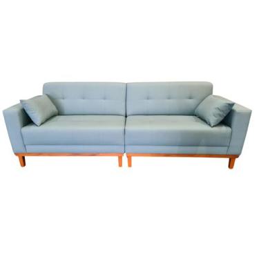 Imagem de Sofá Gianni Bipartido Tecido Acquablock Pé Base Madeira 220cm - 4R Est