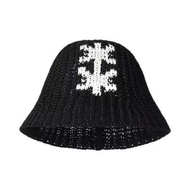 Imagem de Chapéu Bucket Feminino De Verão 2024 Em Tricô Vazado Com Proteção Sola