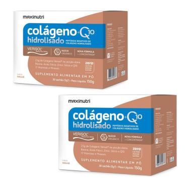 Imagem de Kit 2 Colágenos Verisol Maxinutri Sachês 30x5g + Q10 Natural