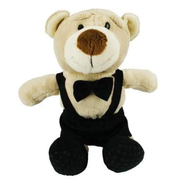 Imagem de Urso Gravata Suspensório Shorts Preto 20Cm - Pelúcia - Infinity Presen
