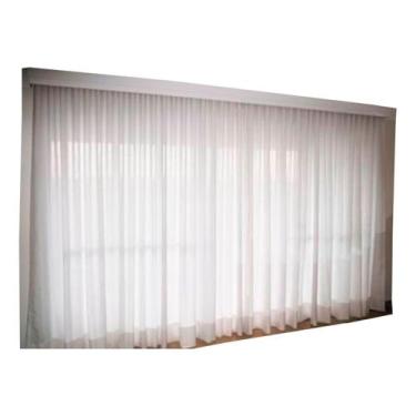 Imagem de Cortina Voal 2,8m X 1,7m Sem Forro P/trilho Comum Decoração - Almophad