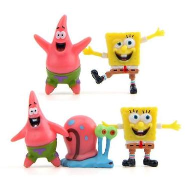 Imagem de Figura Toy Sbongebob Patrick Star Gary The Snail x5 - Gloome Store