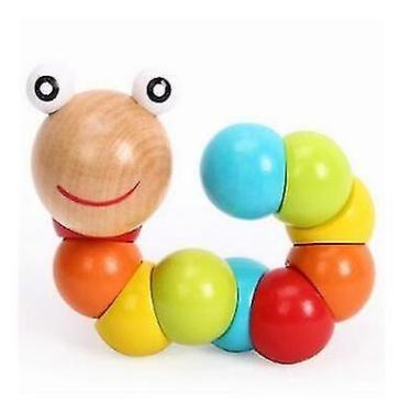 Imagem de Brinquedo de madeira com insetos de cor torcida, educacional de 0 a 3 