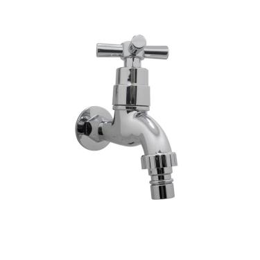 Imagem de Torneira Pia Com Bico Tanque Externa Parede Cromado 1/4 De Volta Abs