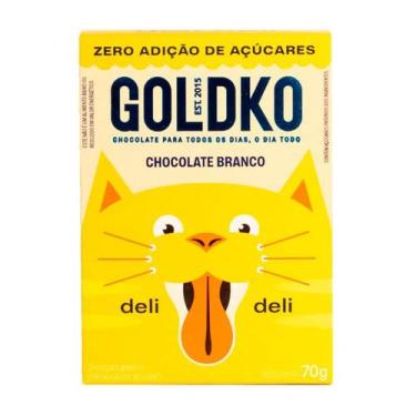 Imagem de Chocolate Deli Deli Branco Sem Açúcar GoldKo 70g