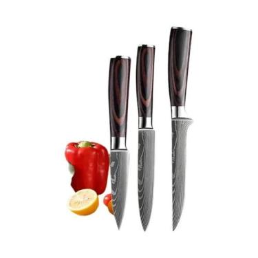 Imagem de Conjunto Profissional De Facas De Cozinha Damasco: Faca De Desossar, C