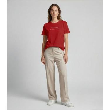 Imagem de Blusa Feminina Manga Curta Infinita Cor Vermelho, GG, Vermelho