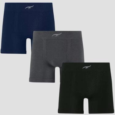 Imagem de Cueca Masculina Boxer Modal Zee Rucci Premium Lisa Básica, 1 preto, 1 