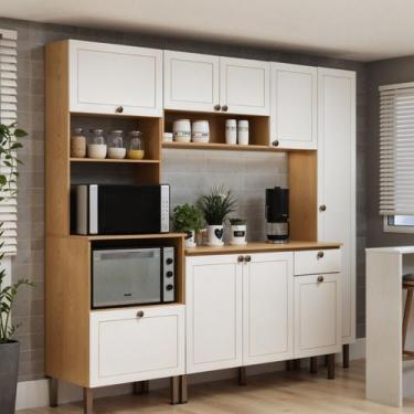 Imagem de Armário de Cozinha Modulada 2,15m 5 peças Essencia Frise Genialflex, C