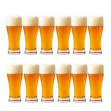 Imagem de Jogo 12 Copo De Cerveja Chopp De Vidro Tulipa Bar Restaurante 315ml Em Casa Tem