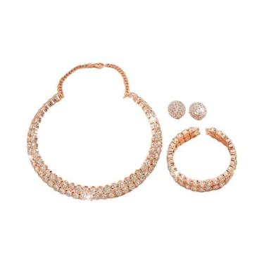 Imagem de Conjunto De Joias Minimalistas Femininas Da Moda - 4 Peças: Colar, Bri