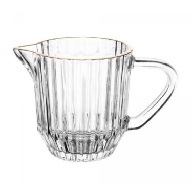 Imagem de Jarra Leiteira de Vidro Com Fio de Ouro Imperatriz 220ml Wolff C50, tr