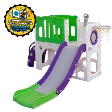 Imagem de Playground Infantil Para Crianças Freso Baby Roxo e Verde