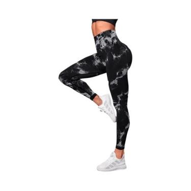 Imagem de Calças De Yoga Sem Costura De Cintura Alta Para Mulheres, Leggings Esp