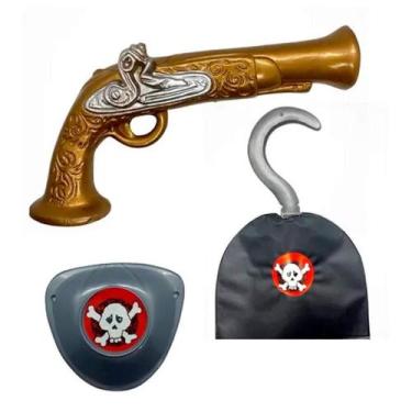 Imagem de Kit Pirata 7 Mares Infantil Halloween Carnaval 6Pçs - Fantasias Carol 