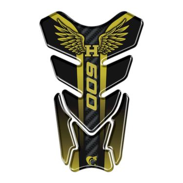 Imagem de Protetor de Tanque Resinado para Moto Honda CB 600 Preto PVC 3D com Acabamento Personalizado Teu Adesivo
