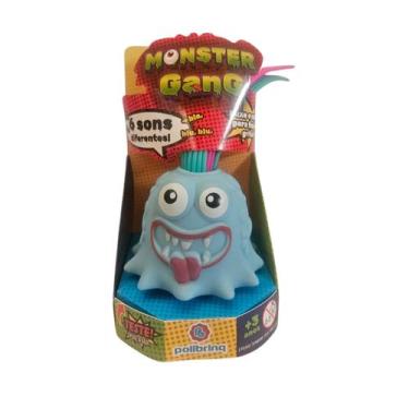 Imagem de Brinquedo Infantil Sensorial Mosnter Gang Monstrinho Luz Som - Polibri