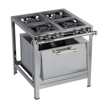 Imagem de Fogão Industrial a Gás Baixa Pressão 4 Bocas Forno 30x30 M18 Stori Max