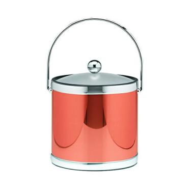 Imagem de Kraftware Balde de gelo de vinil e Mylar, 3 quartos, cobre e cromado