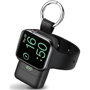 Imagem de Carregador sem fio portátil para Apple Watch, HUOTO 【Versão atualizada】Carregador para iWatch de 1400 mAh Smart Key Power Bank; carregador portátil magnético iWatch para Apple Watch