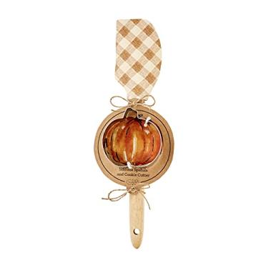 Imagem de Mud Pie, Marrom, espátula de outono e conjunto de biscoitos, espátula de 31 cm | cortador de 7,6 cm x 7,6 cm