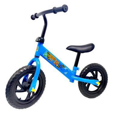 Imagem de Bicicleta De Equilibrio Sem Pedal Infantil Azul Aro 12 Dm