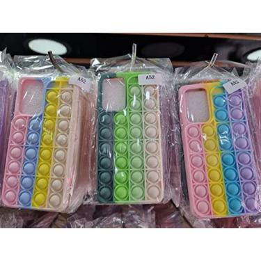 Imagem de Capa de celular Pop Fidget para Samsung Galaxy A52 linda bolha, sensorial, ansiedade, alívio de estresse, capa protetora de silicone arco-íris para meninas, mulheres, meninos